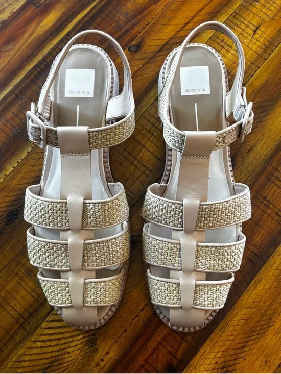 Dolce Vita Holis raffia fisherman’s sandals - size 11 - Picture 2 of 6